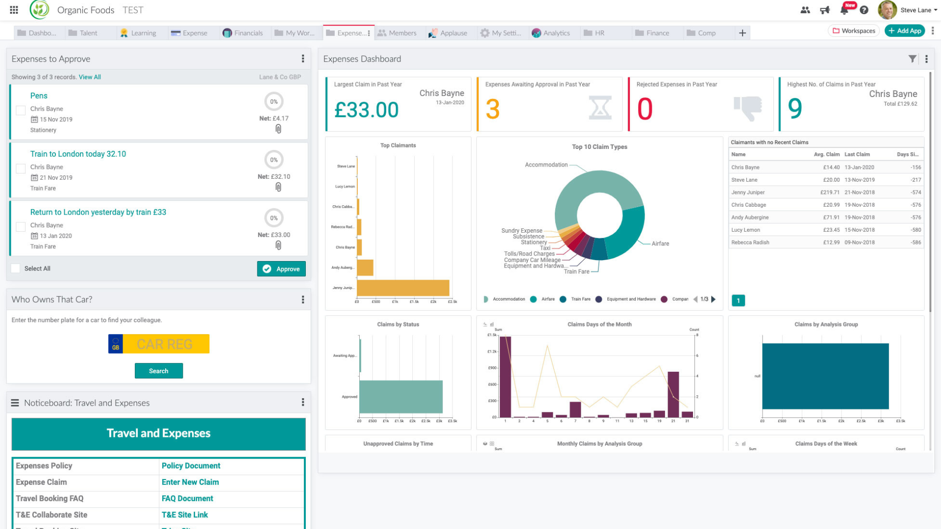 screenshot of Access Expense